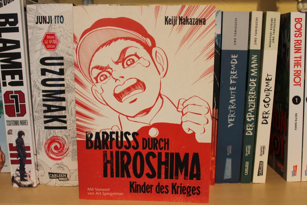 Deutsche Taschenbuchausgabe des Mangas "Barfuß durch Hiroshima".
